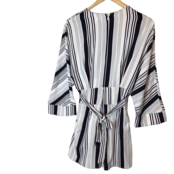 Lucca Romper - Black and White stripe Size  Small NWT - Picture 9 of 10